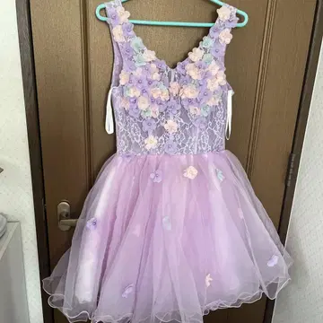 꽃 장식 라벤더 드레스 150cm