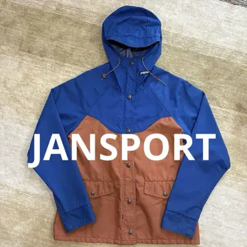 JANSPORT 마운틴 후드티 블루 오렌지 빈티지 S