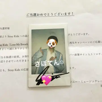 Stray Kids 스키즈 승민 친필 사인 폴라로이드