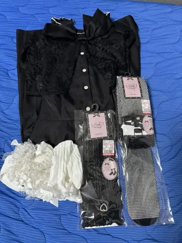 마사키 아리스 시마무라 콜라보 반팔 원피스 레이스 양말
