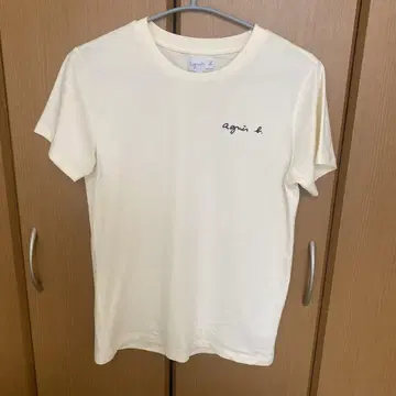 에네스베 agnes b. 반팔 티셔츠 여성용 크림 M 사이즈
