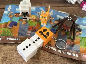 Minecraft 키링 키체인 골렘 외 4점 피규어 타입