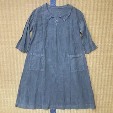네스트로브 린넨 원피스 그레이 일본제 넉넉한 스타일