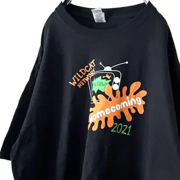 길단 와일드캣 홈커밍 티셔츠 XL 블랙 검정 구제 의류