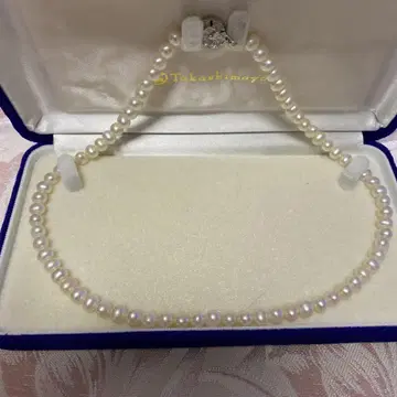 진주 목걸이 화이트 약 40cm