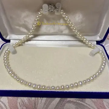 진주 목걸이 화이트 약 40cm 펄 캐주얼 관혼상제