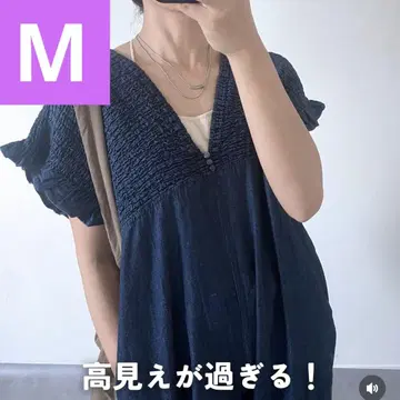 시마무라 laxdantia 셔링 살로펫 데님 M 사이즈