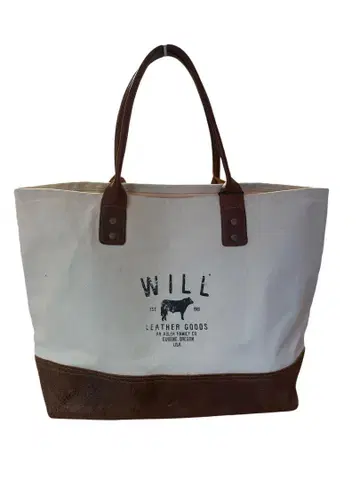 Will Leather Goods 토트백 캔버스 가죽