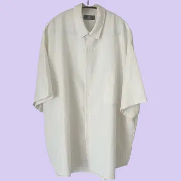HARE 반팔 셔츠 아이보리 화이트 남성용 M