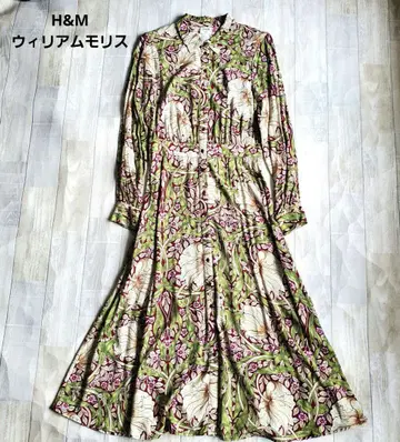 H&M 윌리엄 모리스 셔츠 원피스 꽃무늬