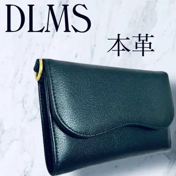 DLMS 블랙 3단 폴더형 가죽 지갑 (천연 가죽 지갑)