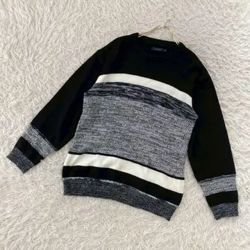 RAGEBLUE 니트 블랙 XL 깔끔한 캐주얼 돌려입기 고급스러운