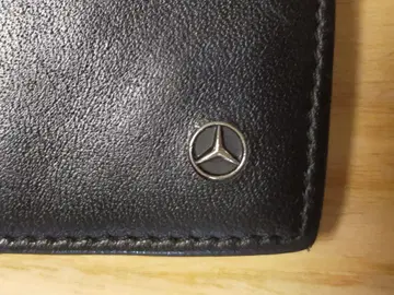 Mercedes 블랙 가죽 접이식 지갑