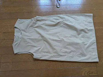 베이지 슬리브리스 코쿤 원피스 90cm