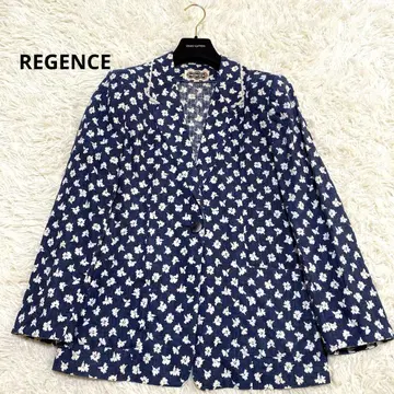 REGENCE 레지언스 싱글 자켓 린넨 꽃무늬 올 패턴 레이스
