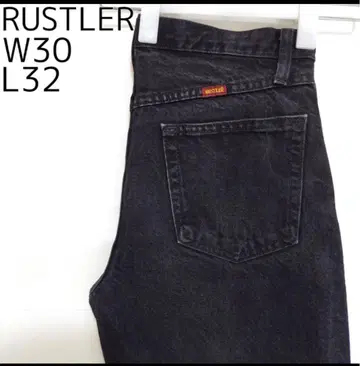 RUSTLER 러스터 W30 블랙 데님 하의 팬츠 블랙