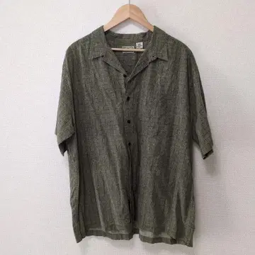 L.L.Bean 100% 코튼 패턴 반팔 셔츠 XL