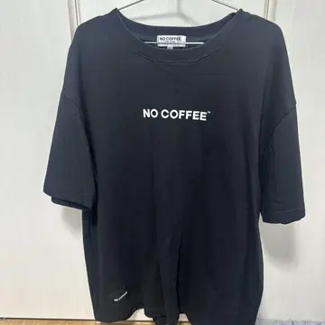 NO COFFEE 블랙 티셔츠 XL
