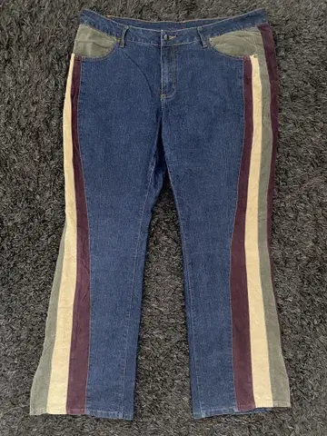 FUBU 컬러 블록 데님 팬츠 18W
