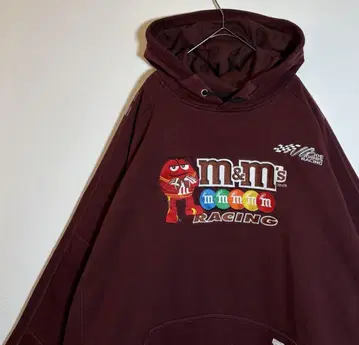 STARTER 스타터 m&m's RACING 자수 로고 속기모 후드티