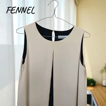 FENNEL 슬리브리스 튜닉 드레스 베이지 블랙