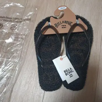 미사용 BILLABONG 비치 샌들 24cm 블랙 샤워 샌들