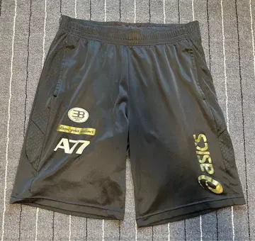 구제 의류 빈티지 아식스 asics 하프 팬츠 A77 블랙 골드