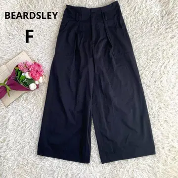 새상품급 BEARDSLEY 비어즐리 와이드 팬츠 블랙 검정 실루엣