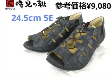 여성용 샌들 레이스업샌들 24.5cm/5E 블랙