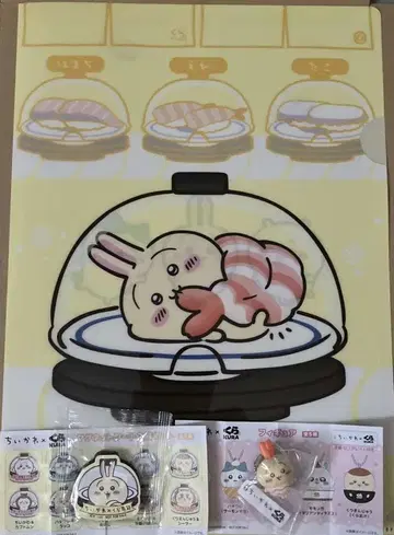 치이카와 (먼작귀) 쿠라스시 클리어 파일 빘쿠라폰 마그넷 피규어 토끼