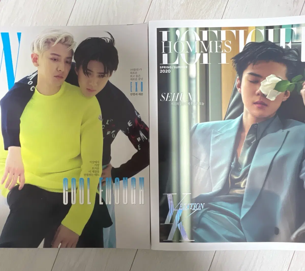 Exo Sehun Chanyeol Sechan Magazine Iridescent Boy L'Officiel Hommes