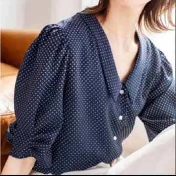 이에나 IENA 데신 프린트 미니 컬러 블라우스 프론트 오픈