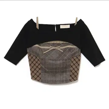 앤드마리 andmary Rimma check set tops