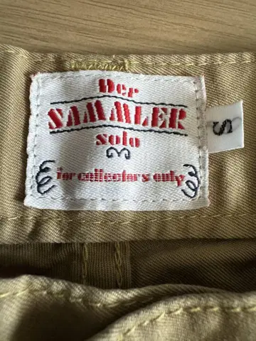 Der Sammler 베이지 치노 팬츠 하이 웨스트