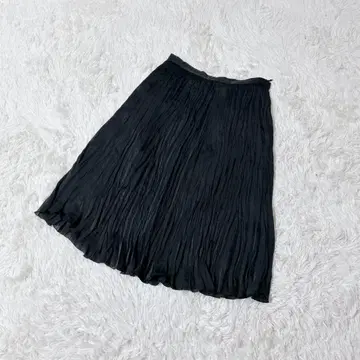 [ c4887 ] 여성용 무릎 기장 스커트 블랙 플레어
