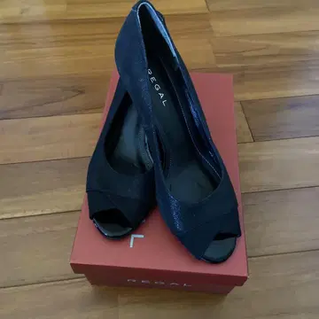 REGAL 리걸 블랙 오픈토 힐 24cm