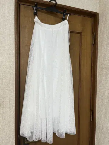 메쉬 롱 스커트