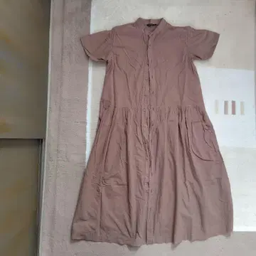 파드칼레 브라운 롱 반팔 원피스 겉옷