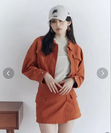 MURUA 크롭 데님 자켓 랩 스타일 미니 스커트 셋업 데님