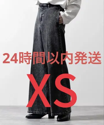 CLEL 빈티지 디자인 플레어 데님 팬츠 블랙 XS