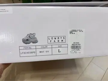 LOWRYS FARM 화이트 스포츠 샌들 L