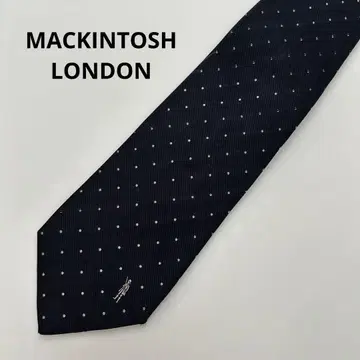 MACKINTOSH LONDON 네이비 도트 무늬 넥타이