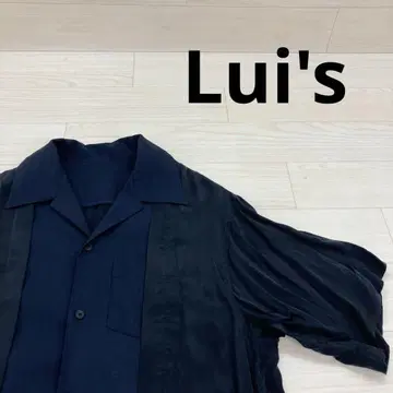 Lui's 루이스 큐프라 린넨 혼방 절개 오픈 카라 셔츠