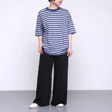 [미사용] DAIWA W's 테크 드로우 스트링 멀티 보더 T 네이비