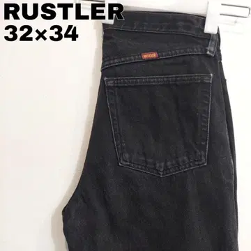 Rustler 러스틀러 W32 블랙 데님 하의 구제 의류 블랙 13205