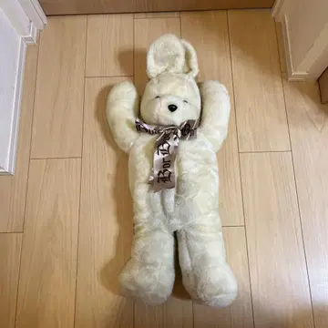 엄청 귀여워! 크림색 토끼 모양 봉제 인형 티슈 케이스
