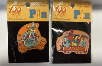 월트디즈니 탄생 100주년 기념 핀 배지 2개 세트