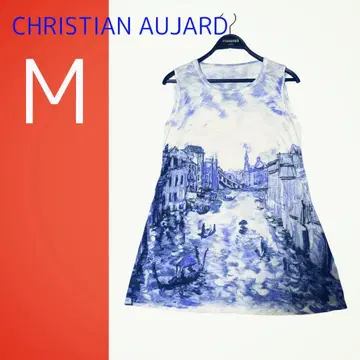 일본제 CHRISTIAN AUJARD 거리 그림체 메쉬 튜닉 M