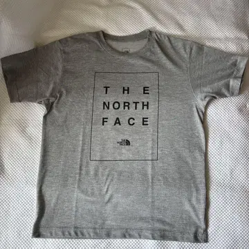 THE NORTH FACE 로고 티셔츠 그레이