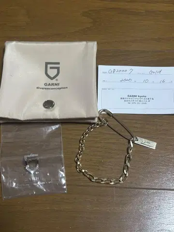 중고품 GARNI 가르니 세이프티 핀 팔찌 GOLD 실버